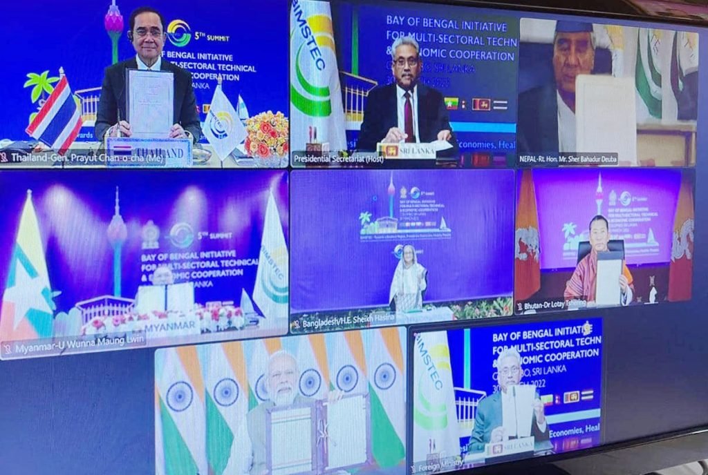 BIMSTEC Leaders sign and adopt the BIMSTEC Charter during the Fifth Summit on 30 March 2022