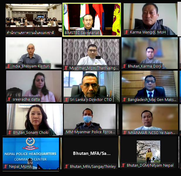 The Third Meeting of the Track 1.5 BIMSTEC Security Dialogue Forum held virtually on 06-07 July 2022