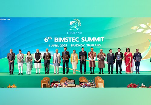 Thailand hosts the 6th BIMSTEC Summit in Bangkok on 04 April 2025.