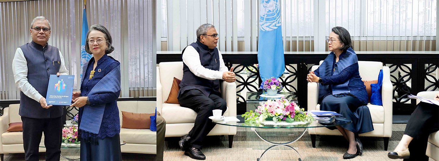 BIMSTEC Secretary General, H.E. Indra Mani Pandey, meets with H.E. Armida Salsiah Alisjahbana, Executive Secretary of UNESCAP